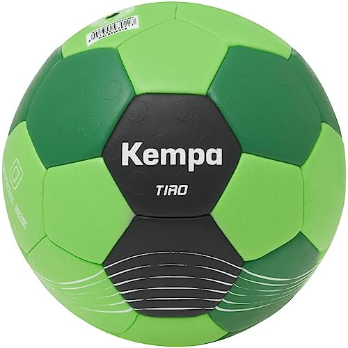 Kempa Tiro Balonmano Peso reducido niños balón de Entrenamiento y de Partido, Unisex-Youth, Verde Fluor/Negro, 0