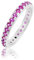 Bague éternité en argent sterling 925 sertie de saphirs roses faits à la main, Bijou Bagues, Pierre précieuse Argent, Saphir rose