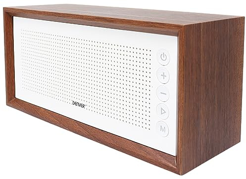 Denver BTS-210NR Portable Bluetooth Wireless Speaker, 10W Stereo, 1500mAh battery, USB, SD & AUX In