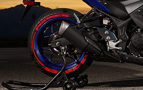 Motorrad Reifen Sticker permanente ReifenBeschriftung Motocross Reifenaufkleber Toyo Tires PROXES +Streifen rot SCHNELLER Versand AUS Deutschland !!