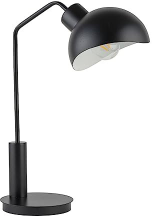 Design Tischlampe ZELTBEN Schwarz Metall Arbeitslampe klein 46cm E27 auffällige Leseleuchte Wohnzimmer Büro