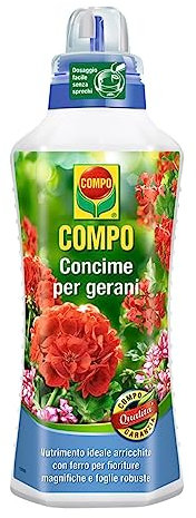 La zappa Concime liquido per Gerani e Petunie fertilizzante per piante Fiorite da balcone 1 lt