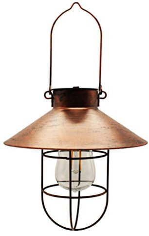 soobu Auto Marine Style for Solar Light, Hanging Lanterns Sensor Vintage Replaceable Iron Art Path (Golden)