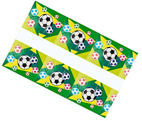 BESTonZON Ornament Tischtennis-Tischdecke Geburtstags-Tischdecke Fußball-Fußball-Tisch Längliche Tischdecke Sport-Dekoration Fußball-Tischdecke Tischdekoration Für Party Katar Tischdecken