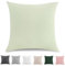TOCOMOA Kissenbezug 80x80 cm 2er Set - 100% Gewaschene Baumwolle Kissenbezüge Oeko-TEX Zertifiziert, Leinenoptik und Atmungsaktiv Kissenhülle, Apfelgrün Kopfkissenbezug mit Reißverschluss