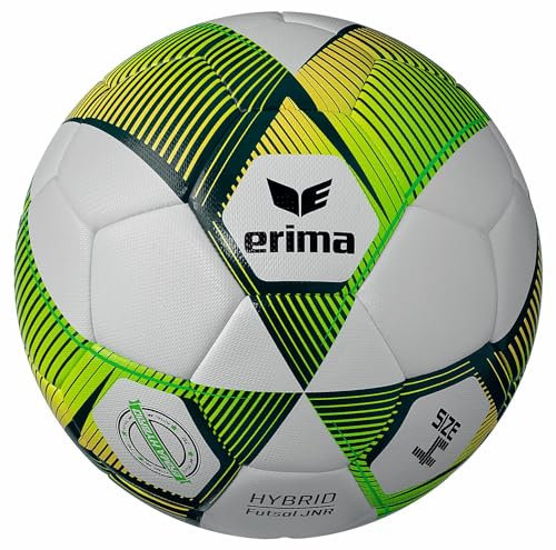 Erima Hybrid Futsal Trainingsball gruengelb, 4 Ohne Geschlecht