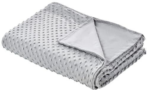 Bezug für Gewichtsdecken Minky-Stoff 150 x 200 cm grau flauschig modern Callisto