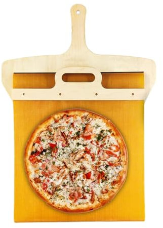 Hanabitx Pala para pizza deslizante, la pala para pizza que transfiere la pizza perfectamente antiadherente, pala de pizza deslizante, 60 x 30 cm