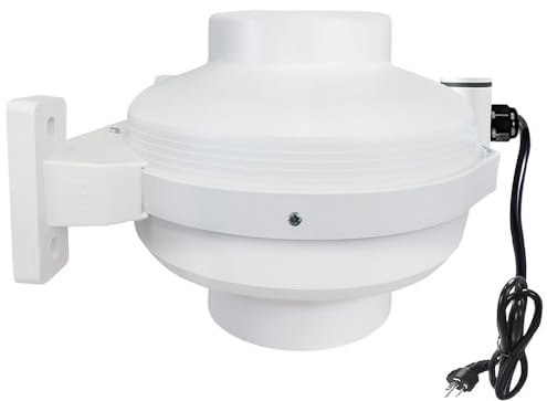 Rysmirs 6 inch Radon Fan 420CFM - Radon Mitigation System Inline Duct Fan IP67 Waterproof, Quiet and Energy Efficient Electric Exhaust Inline Fan 6 for Indoor Outdoor