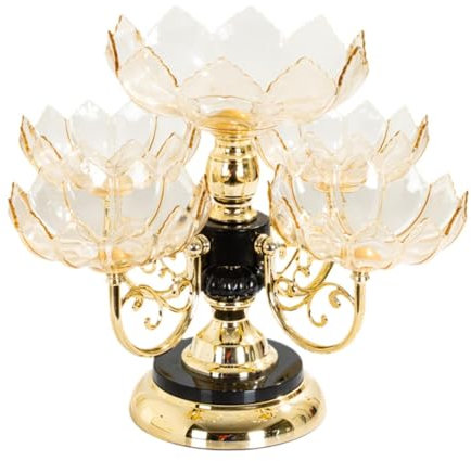 MagiDeal Plateau d'apéritif en forme de fleur, plateau de service rotatif pour collations, assiette de fruits secs, plats de service divisés pour la maison, le