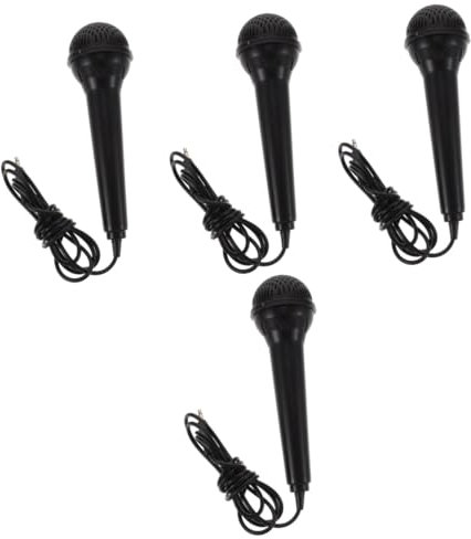 ifundom 4pcs Electronic Organ Microphone Wire Singing Microphone for Boys and Girls Small Compact Portable Mic for