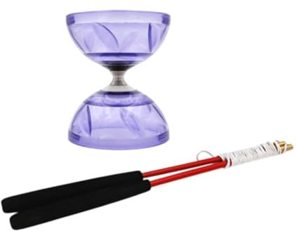 MagiDeal Diabolo-Ballspielzeug, chinesisches Diabolo-Set, Fitness, leichtes chinesisches Jonglierspielzeug, Dreifachlager-Diabolo für Erwachsene, Kinder, Rasen