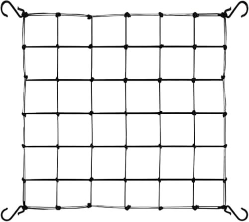 Scrog Netz 40x40cm,Grow Netz,Grow Zelt Netz,Wachsen Zelt Netz,Pflanzennetz Grow Netz,Pflanze Unterstützung Netz Elastische Spalier Netz Mit 4 Haken,für Gemüse Früchte Blumen Besseres Wachstum