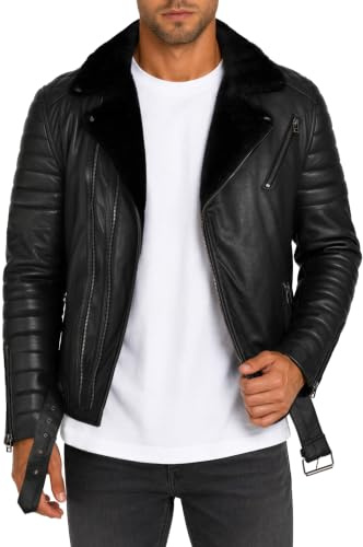 Reichstadt Herren Lederjacke Biker oder Bomber Elegant & Robust | Echtleder oder Kunstleder, Pilotenstil, hochwertig verarbeitet, langlebig, bequem, für Freizeit, Alltag und Business