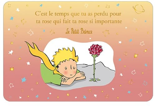 KIUB Postkarte Der kleine Prinz bewundert die Rose (15 x 10 cm)