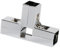 Harilla Connector for 25mmx25mm Square Pipe Hardware for Shelf Connection Bolts Included Versatile Fitting Aluminum Alloy, Silvery T Shape