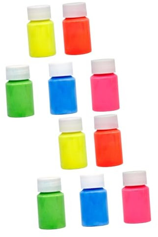 NUOBESTY 2 Sätze Fluoreszierende Farbe Nachtleuchtende Pigmente Nachtleuchtende Farbpigmente Im Dunkeln Leuchten Zeichenpigment Leuchtende Farbe Leuchten Im Dunklen Pigment 5 Stück * 2