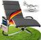 ELONEO Schaukelliege Outdoor mit Tasche und Auflage, Relaxliege bis 180 kg Belastbarkeit, Schaukelsessel Outdoor, Liegestuhl wetterfest, Sonnenliege für Garten und Balkon, Creme/anthrazit
