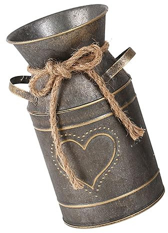 TOGEVAL Vaso Decorativo Zincato per Fiori Portafiori Vintage con Idea per Decorazioni da Interni e Esterni Antico