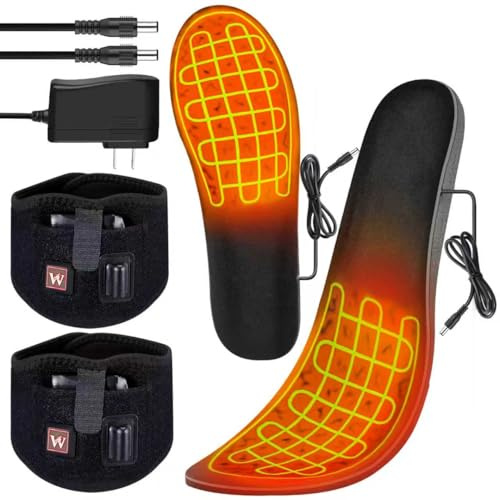 Heated Shoe Insoles,12-Hour Runtime,Removable 7.4V Battery Packs,3-Temperature Control, ETL-Certified Charger,Foot Warmers for Men & Women