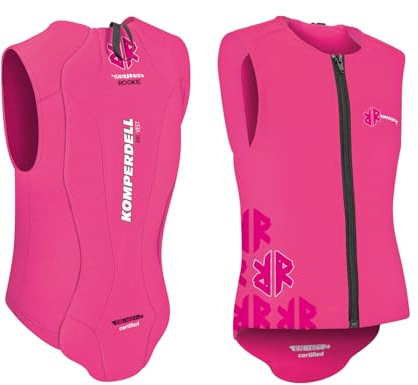 Komperdell Air Vest Junior – Rückenprotektor für Kinder, Protektorweste für Ski, Snowboard & Reitsport, EN 1621-2 (PINK, 104 (XXS))