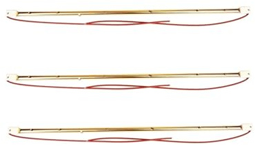 GUYSGNX Paint Curing Lamp, Infrared Lamp 1050W 1000W Paint Curing Bulb Halogen Quartz Heating Element Shortwave Infra-Red Light Golden Ruby Tube for Car Bodywork Repair(L53G-3PCS)