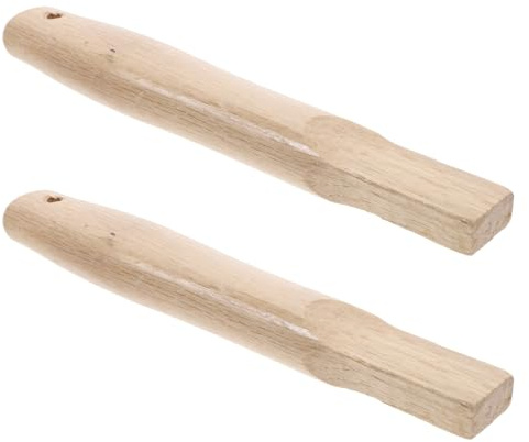 TOVINANNA 2pcs Wood Hammer Handles Ergonomic Grip Replacement and Small Oak Wood Sledge and Rake Handle Accessory for Tool Repair and Woodworking