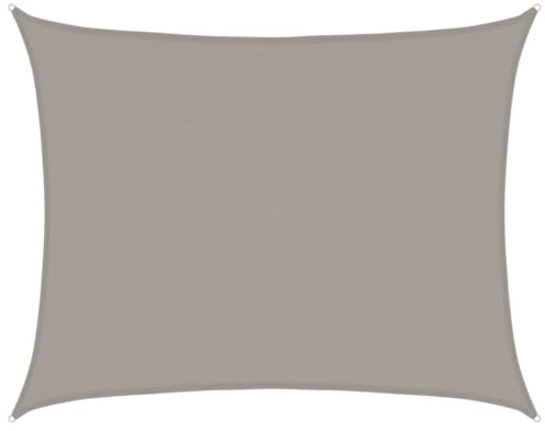 KGFHERENB Tenda parasole rettangolare, 6 x 8 m, grigio, robusto tessuto HDPE 160 g/m², protezione da sguardi indiscreti e ombra, per giardino, terrazza, piscina e esterni, con corde