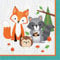 Creative Converting PC343947 Wild One Woodland Animals 2-Ply Lunch Paper Napkins-16 Pcs