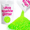 Hemway Ultra Sparkle Glitter - Fluorescent Green | Fine Metallic Flakes for Resin & Epoxy Crafts | Supplies for Tumblers, Festival, Hair, Face, Body, Eye & Nail Art Decoration | 100 g