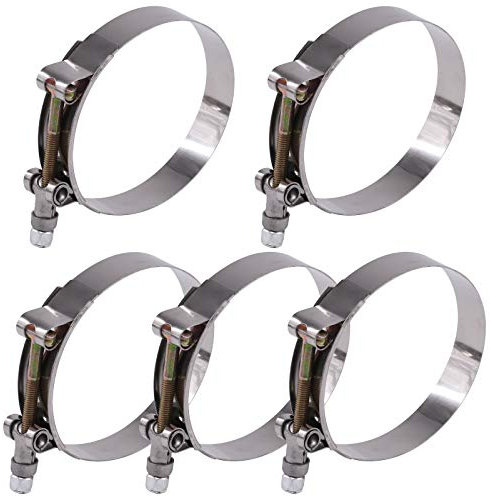 Glarks - Fascette stringitubo a T in acciaio inox da 86 a 94 mm, con attacco turbo, per tubo flessibile