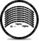 Finest Folia Set di 16 adesivi per cerchioni della bicicletta, dal design racing, set completo per 27 29 per bici da corsa, mountain bike, Mtb RX024 (argento metallizzato, lucido)