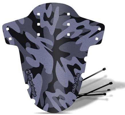 Riesel Design Criss:Cross Mudguard – vorderes Fahrrad Schutzblech inkl. Kabelbinder – Spritzschutz für Gravel Bike – Schutzblech für Gabel, leicht & flexibel – Made in Germany (camo mk)