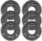CAP Barbell 2-Inch Olympic Grip Weight Plate, 2.5 lb, Set of 6 Black