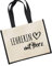 Huuraa Jutetasche Lehrerin mit Herz Geschenk 21 Liter Black Jute und Baumwolle Lehrerin Geschenkidee