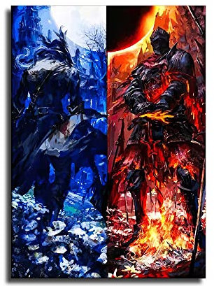 Bloodborne, Dark Souls, Game Wall Kunst Home Decor, Housewarming, Game Poster, Souls Games(40,6 x 61 cm, ungerahmt)