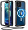 Beeasy für iPhone 12 Wasserdicht Hülle (6,1) mit MagSafe - 360 Grad Outdoor Schutzhülle iPhone 12 Magnetisch Handyhülle, Panzerhülle Wasserfest Stoßfest Hardcase mit Displayschutz - Schwarz