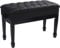 REDCAMP Groß Klavierhocker für 2 Personen, 80 x 35 cm Lange Klavierbank Höhenverstellbar von 50-59cm, Holz Pianobank Keyboardbank Klavierstuhl mit Stauraum verdicktes PU-Lederkissen, Schwarz