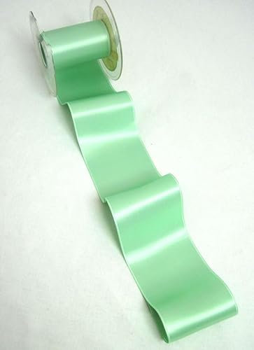 Satinband - Double Face - Breite 70mm - Fb.48 Lindgrün - Rest 2.40m