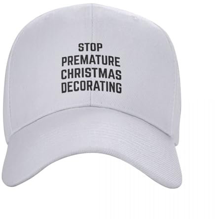 Baseballmütze Stoppen Sie das vorzeitige Dekorieren Anti Xmas Cap Baseballmütze Elegante Damenhüte Herren Hut