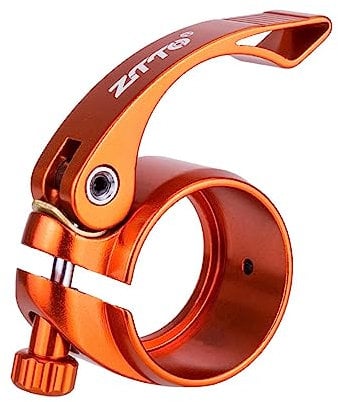 Aymzbd Folding Bike Seatpost Clamp 40.8mm Quick Release Seat Post Collar Tube Clip, Orange