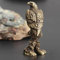 DUOLAIYUNSO Bronzefigur, 3,8 x 1,8 x 1,6 cm, Adler-Statue, Skulptur, handgefertigtes Handwerk, Ornament, Vintage-Kupfer-Vogelfigur, Heimbüro, Schreibtisch, Tierdekoration