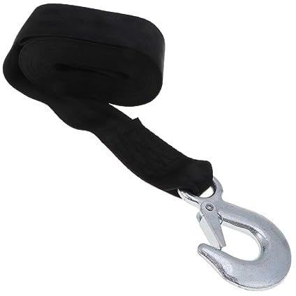 BUGUUYO Winch Belt Trailer Jack Drill Adapter Winch Strap Manual Winch Gecko Charms Boat Trailer Crank Strap Marine Winch Rope Sliding Winches Flatbed Boat Trailer Strap Steel Black