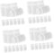 minkissy 4sets Portable Tablet Case White Plastic Pill Bottles Empty Medicine Bottle for Sample Storage 20pcs*4