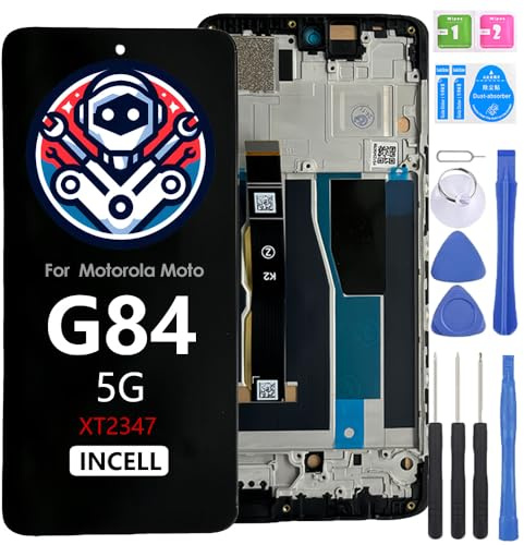 iYAiYO Écran LCD Display Digitizer Tactile pour Motorola Moto G84 incell avec Cadre Écran Remplacement Assemblé avec Outils