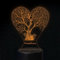 INDIGOS UG - LED Lampe personalisiert - Nachttischlampe - personalisierte Lampe mit Wunschname - Baum des Lebens - Hologramm - Illusion, Geschenk - Wunschtext - Weihnachten Geburtstag