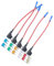 CHILDWEET 5er-Pack 32-V-Inline-Sicherungshalter-Set mit 5 A/10 A/15 A/20 A/25 A/30 A Low Profile Auto-Sicherungshalter Schwarz