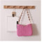 Borsa di spiaggia Piccola borsa intrecciata viola fresca New Crescent Borsa a spalla singola in paglia intrecciata Borsa da spiaggia for le vacanze al mare da donna Per Vacanze Quotidiano(Pink)