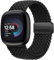 Oielai Intrecciato Band Compatibile con Cinturino Fitbit Versa 4, Cinturini Versa 3, Fascia Sportiva in Morbido Nylon con Chiusura Magnetica per Fitbit Sense 2, Sense per Uomini Donne, Nero