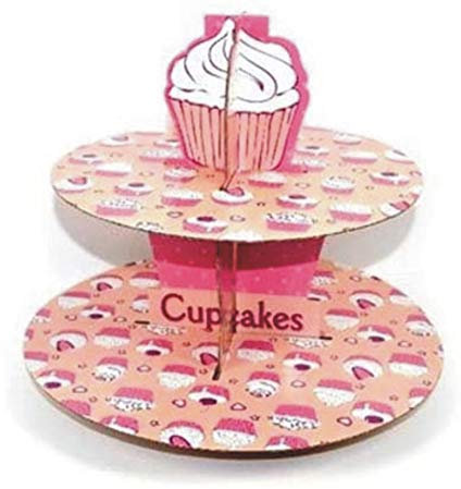 2Esse Alzata per Dolci a 2 Piani Rosa